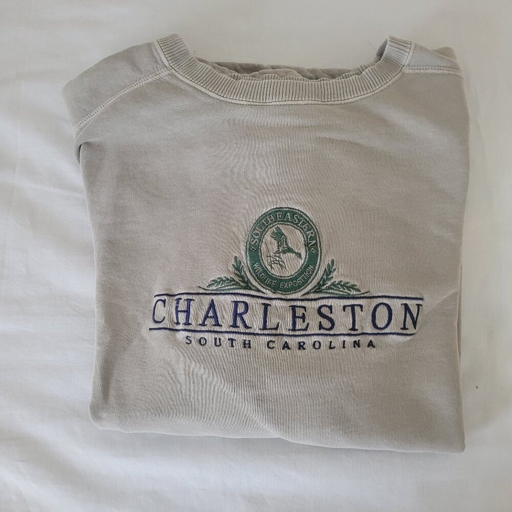 Vintage Charleston SC 1990s Embroidered Southeastern Wildlife Expo Sweatshirt